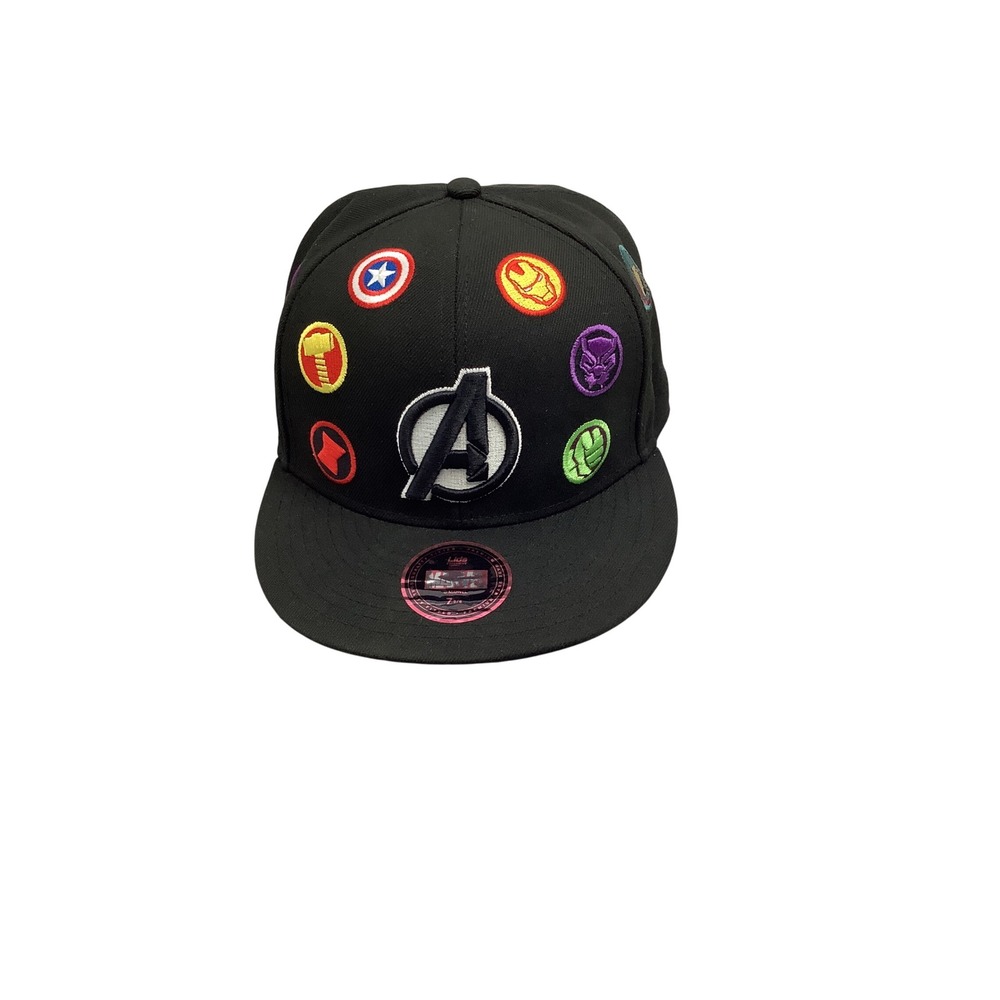 Lids Marvel Avengers All Over Patch Fitted Hat Black Red Size 7 5/8